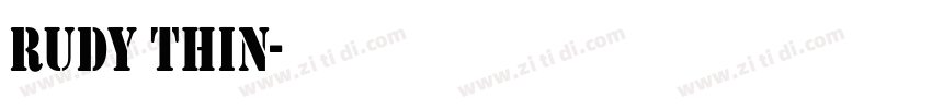 Rudy Thin字体转换